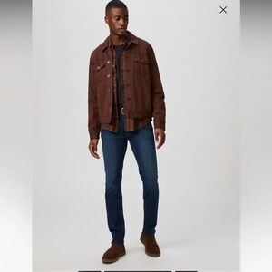 👖💫 PAIGE Lennox Men’s Dark Wash Jeans 34x32 Slim Fit Straight Stretch Denim